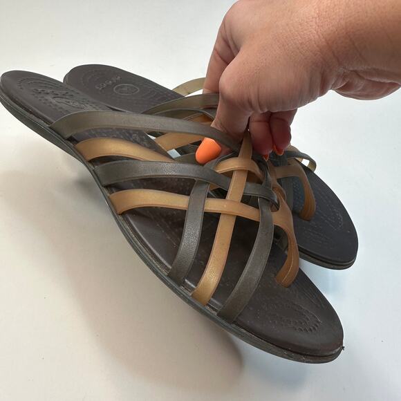 Crocs Huarache Brown Sandals - Picture 2 of 4